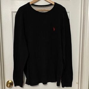Polo by Ralph Lauren Navy 2X Thermal Crewneck with Red Logo